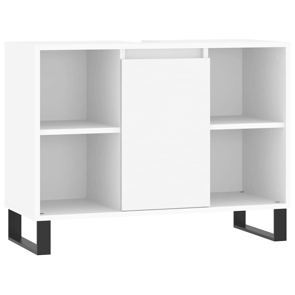 vidaXL Ντουλάπι Μπάνιου Λευκό 80 x 33 x 60 εκ. Επεξεργασμένο Ξύλο