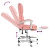 vidaXL Πολυθρόνα Γραφείου Μασάζ Ανακλινόμενη Ροζ από Συνθετικό Δέρμα