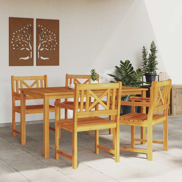 Καρέκλες vidaXL 4 τμχ 56x55.5x90 cm Σκληρό Ξύλο Ακακίας