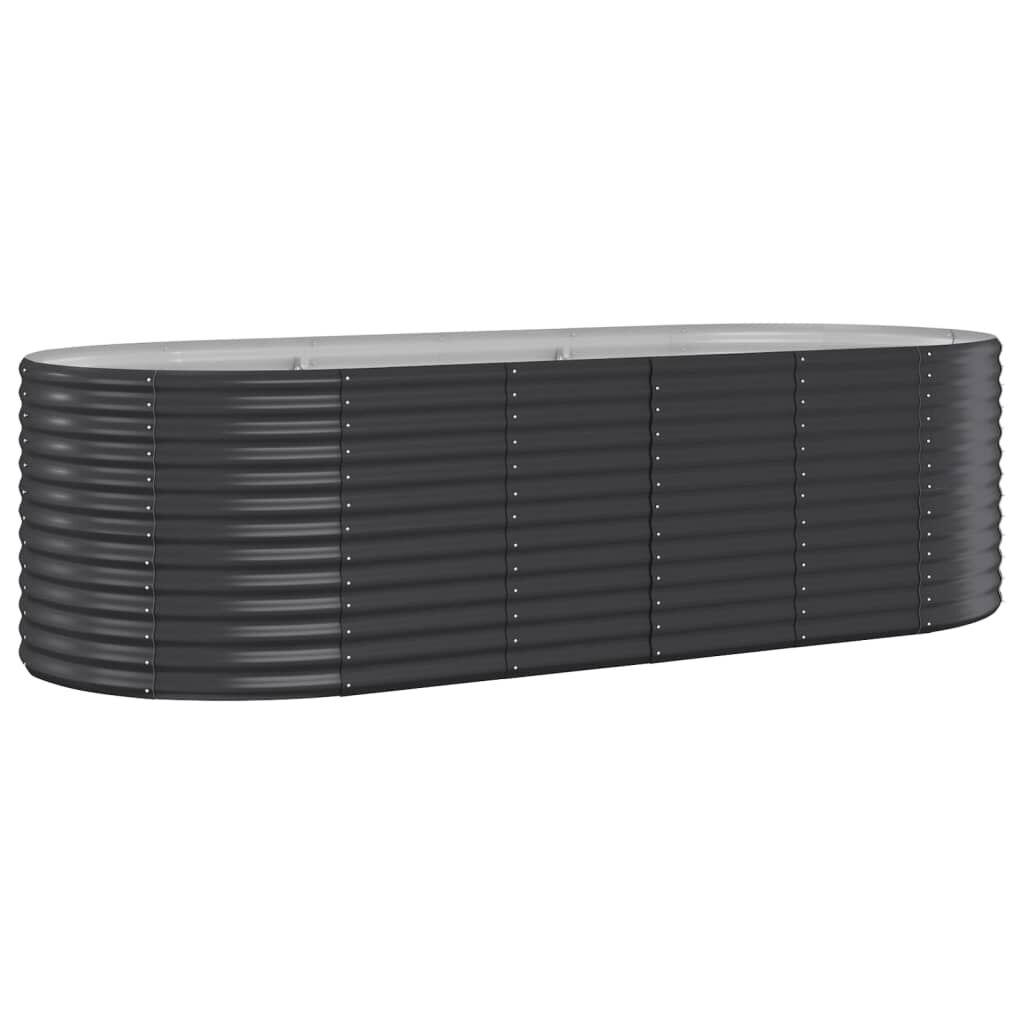 vidaXL Ζαρντινιέρα Ανθρακί 249x100x68εκ Ατσάλι με Ηλεκτρ. Βαφή Πούδρας