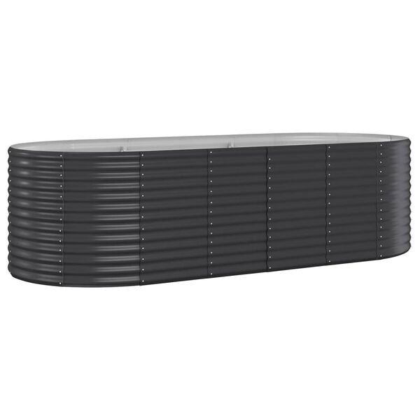 vidaXL Ζαρντινιέρα Ανθρακί 249x100x68εκ Ατσάλι με Ηλεκτρ. Βαφή Πούδρας