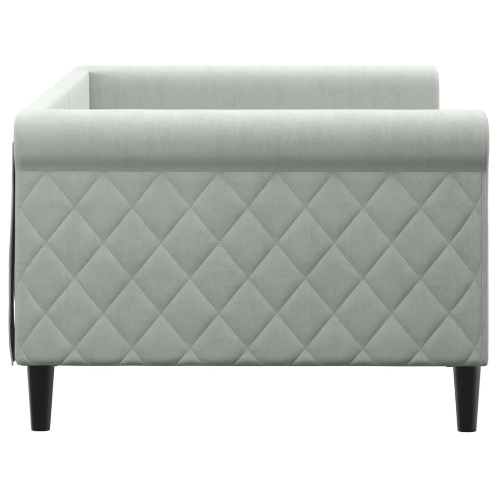 vidaXL Καναπές Κρεβάτι Ανοιχτό Γκρι 90 x 200 εκ. Βελούδινος