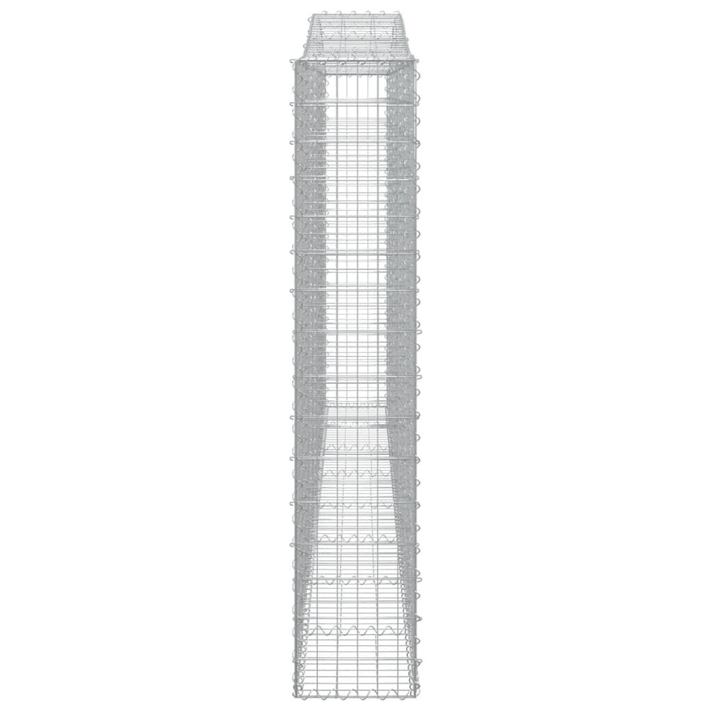vidaXL Συρματοκιβώτια Τοξωτά 6 τεμ. 400x30x160/180 εκ. Γαλβαν. Ατσάλι