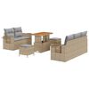 vidaXL &Sigma;&epsilon;&tau; &Kappa;&alpha;&nu;&alpha;&pi;έ &Kappa;ή&pi;&omicron;&upsilon; &mu;&epsilon; &mu;&alpha;&xi;&iota;&lambda;ά&rho;&iota; 8 pcs &Mu;&pi;&epsilon;&zeta; &sigma;&upsilon;&nu;&theta;&epsilon;&tau;&iota;&kappa;ό &rho;&alpha;&tau;ά&nu;