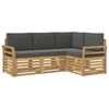 vidaXL &Sigma;&epsilon;&tau; &Kappa;&alpha;&nu;&alpha;&pi;έ 4 pcs Ά&sigma;&pi;&rho;&omicron; &kappa;&alpha;&iota; &Alpha;&nu;&theta;&rho;&alpha;&kappa;ί 190 x 130,5 x 73 &epsilon;&kappa;