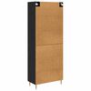 vidaXL Highboard &Mu;&alpha;ύ&rho;&eta; &Omicron;&xi;&upsilon;ά 69,5 x 34 x 180 &epsilon;&kappa;. &Epsilon;&pi;&epsilon;&xi;&epsilon;&rho;&gamma;&alpha;&sigma;&mu;έ&nu;&omicron; &xi;ύ&lambda;&omicron;