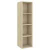 vidaXL Έπιπλο Τηλεόρασης Κρεμαστό Δρυς 37x37x142,5 εκ. από Επεξ. Ξύλο