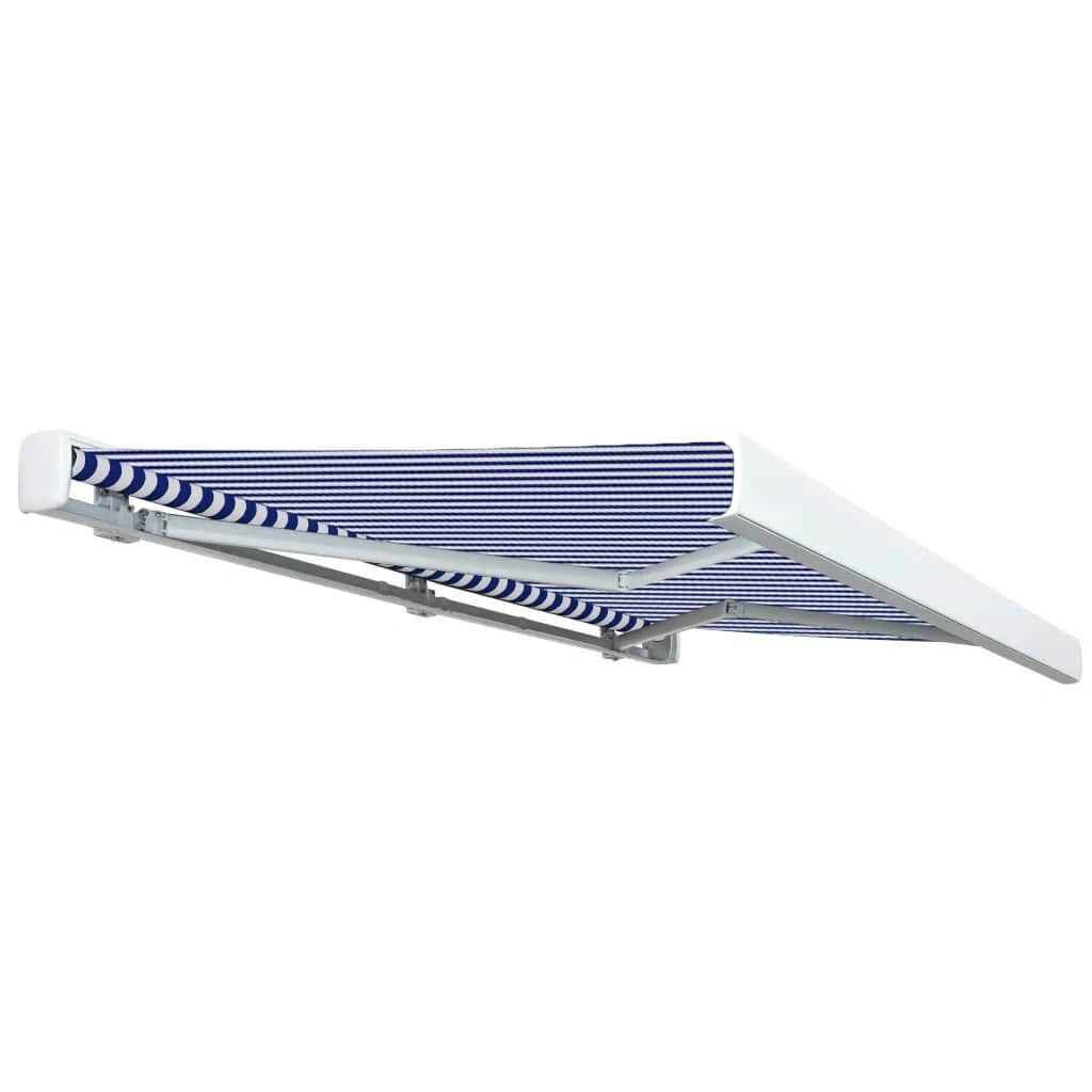 vidaXL Τέντα Κασετίνα με Μοτέρ Μπλε / Λευκή 350x250 εκ.