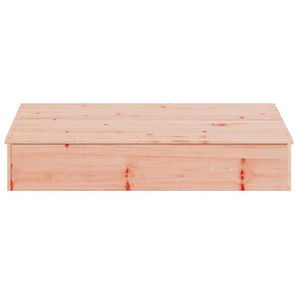 vidaXL Αμμοδόχος με Κάλυμμα 111x111x19,5 εκ. Μασίφ Ξύλο Ψευδοτσούγκας