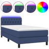 vidaXL &Kappa;&rho;&epsilon;&beta;ά&tau;&iota; Boxspring &mu;&epsilon; &Sigma;&tau;&rho;ώ&mu;&alpha; & LED &Mu;&pi;&lambda;&epsilon; 90x190 &epsilon;&kappa;. &Upsilon;&phi;&alpha;&sigma;&mu;ά&tau;&iota;&nu;&omicron;
