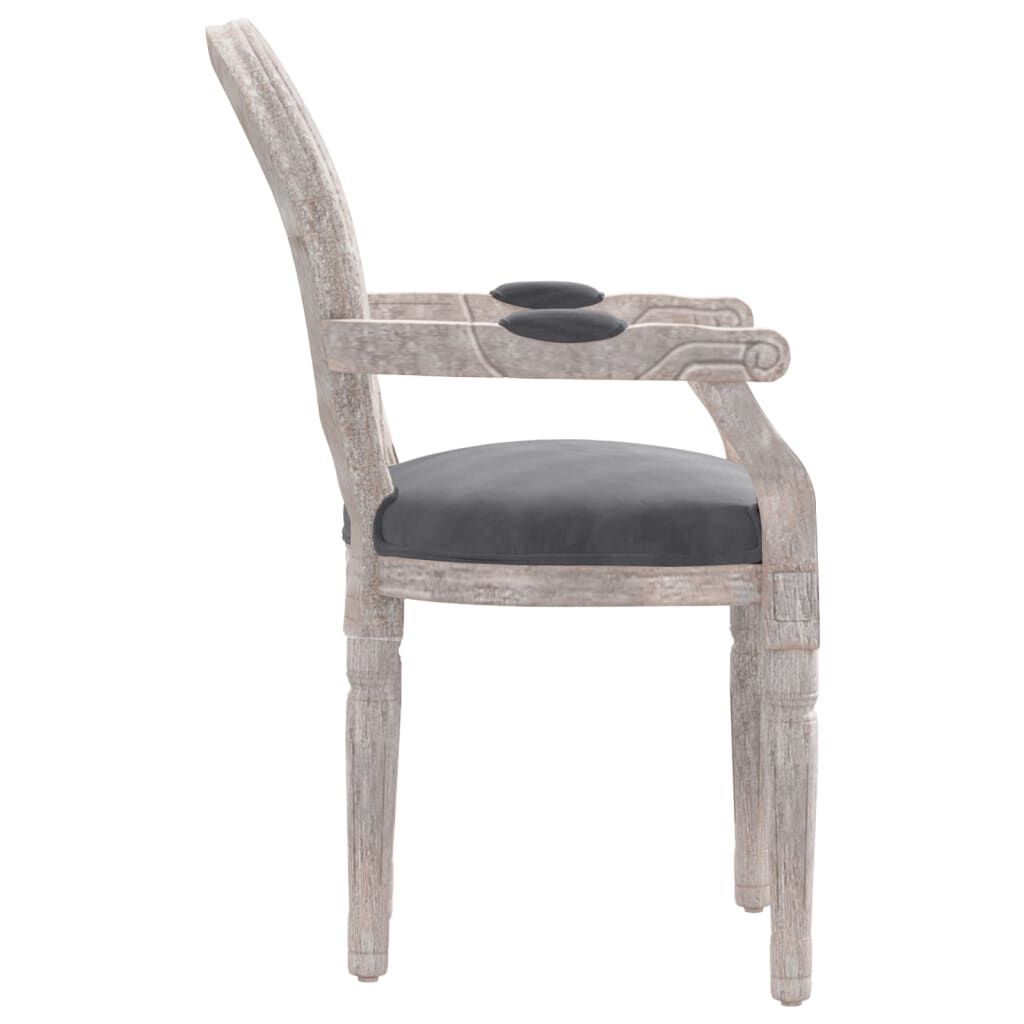vidaXL Καρέκλα Τραπεζαρίας Σκούρο Γκρι 54 x 56 x 96,5 εκ. Βελούδινη