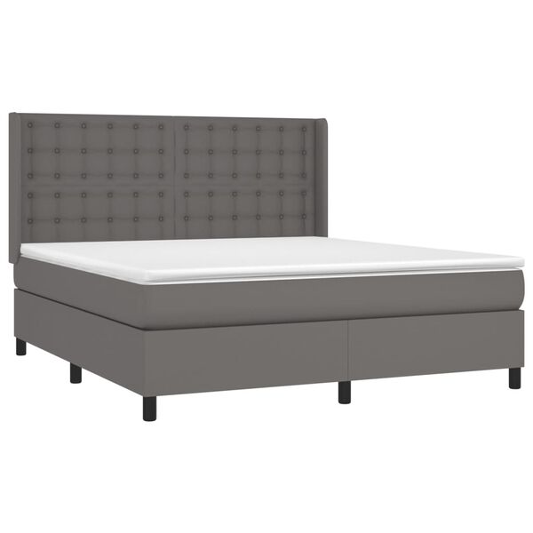 vidaXL &Kappa;&rho;&epsilon;&beta;ά&tau;&iota; Boxspring &mu;&epsilon; &Sigma;&tau;&rho;ώ&mu;&alpha; & LED &Gamma;&kappa;&rho;&iota; 180x200 &epsilon;&kappa;. &Sigma;&upsilon;&nu;&theta;. &Delta;έ&rho;&mu;&alpha;