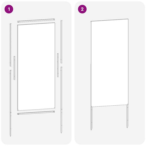 vidaXL Διακοσμητική Πλάκα Κήπου Άλλο Λευκό 50 x 140 cm
