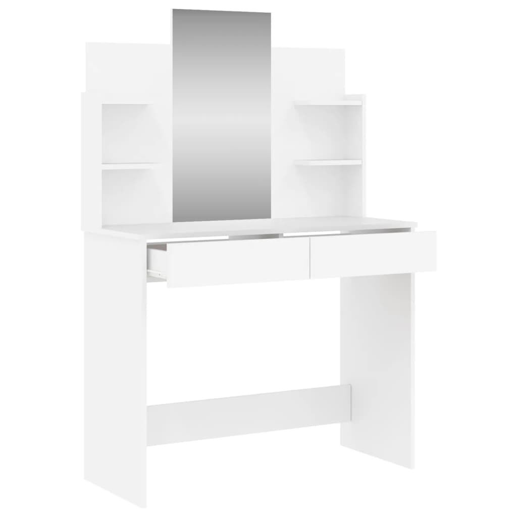 vidaXL Μπουντουάρ με Καθρέφτη Λευκό 96 x 39 x 142 εκ.