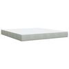 vidaXL Κρεβάτι Boxspring με Στρώμα Ανοιχτό Γκρι 180x200 εκ. Βελούδινο