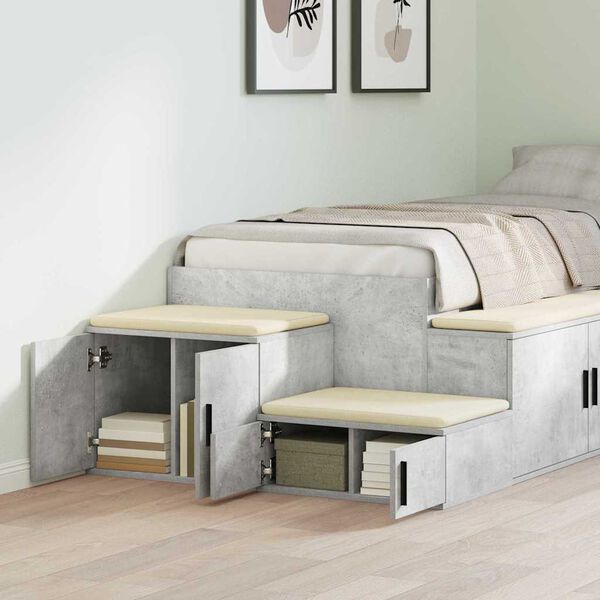 vidaXL Ντουλάπι αποθήκευσης Γκρι σκυροδέματος 103 x 41 x 40 εκ