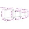vidaXL Φωτιστικό Τραπεζάκι 3 pcs Παλαιό ξύλο 50.5 x 35 x 53 εκ.