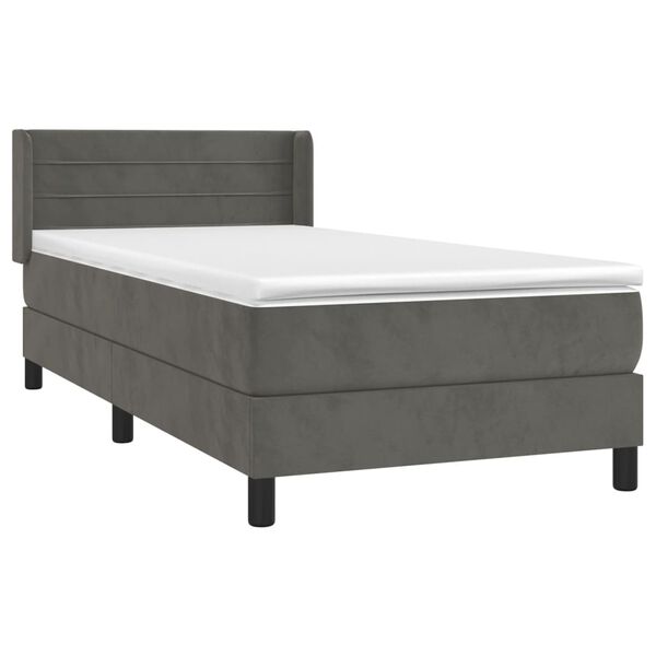 vidaXL &Kappa;&rho;&epsilon;&beta;ά&tau;&iota; Boxspring &mu;&epsilon; &Sigma;&tau;&rho;ώ&mu;&alpha; &Sigma;&kappa;&omicron;ύ&rho;&omicron; &Gamma;&kappa;&rho;&iota; 100x200 &epsilon;&kappa;. &Beta;&epsilon;&lambda;&omicron;ύ&delta;&iota;&nu;&omicron;