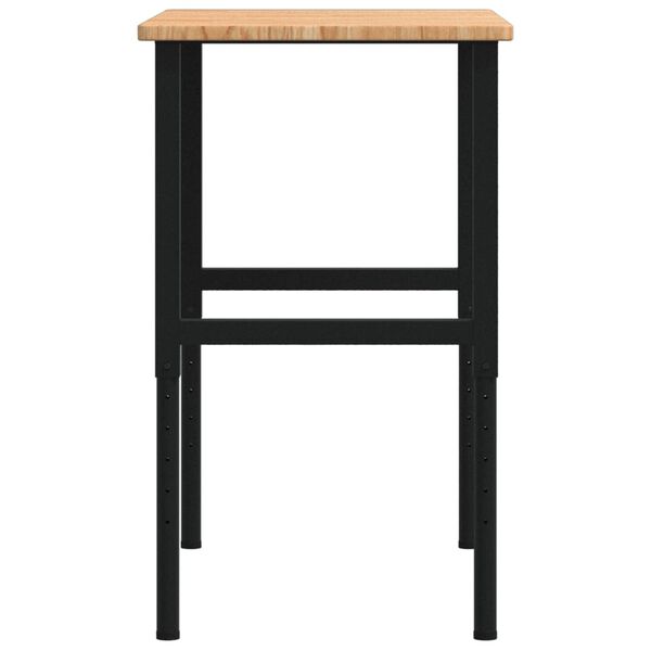 vidaXL Πάγκος Εργασίας Ορθογώνιος 100x60x(71,5-98) εκ Μασίφ Ξύλο Δρυός