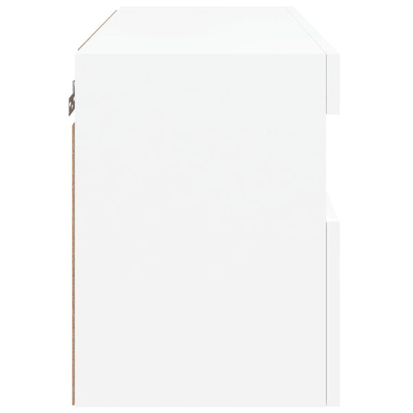 vidaXL Έπιπλο Τοίχου Τηλεόρασης με LED Λευκό 40x30x40 εκ.