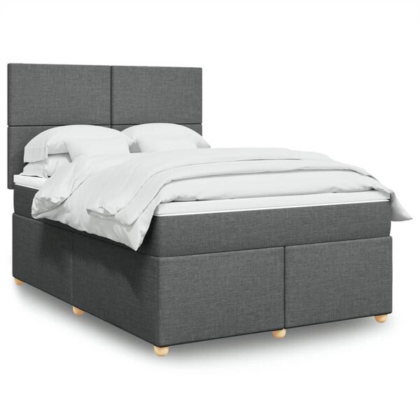 vidaXL &Kappa;&rho;&epsilon;&beta;ά&tau;&iota; Boxspring &mu;&epsilon; &Sigma;&tau;&rho;ώ&mu;&alpha; &Sigma;&kappa;&omicron;ύ&rho;&omicron; &Gamma;&kappa;&rho;&iota; 160x200 &epsilon;&kappa; &Upsilon;&phi;&alpha;&sigma;&mu;ά&tau;&iota;&nu;&omicron;