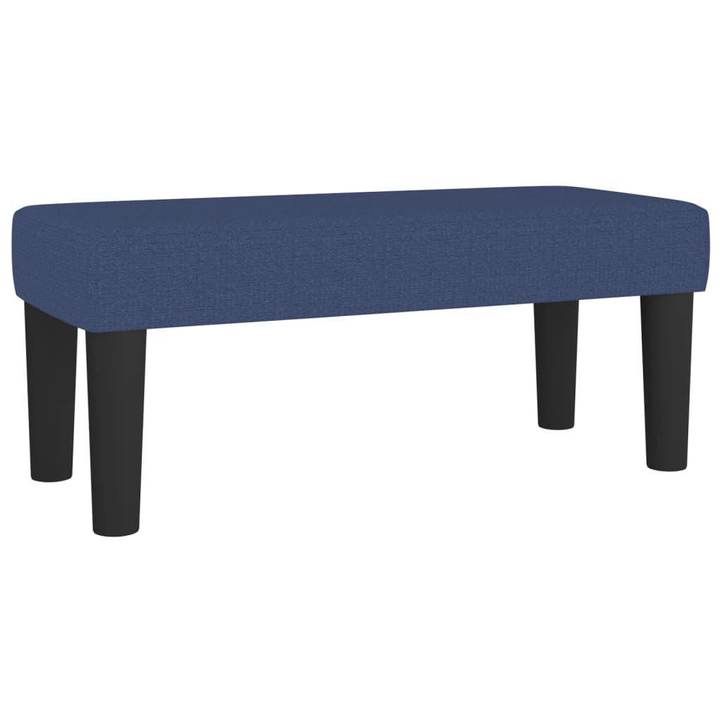 vidaXL Κρεβάτι Boxspring με Στρώμα Μπλε 100 x 200 εκ. Υφασμάτινο
