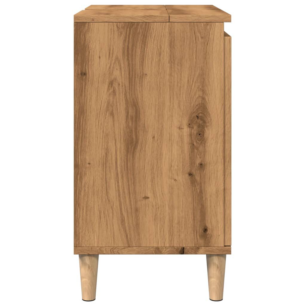 vidaXL Ντουλάπι Νιπτήρα τεχνίτης Δρυς 58x33x60 εκ. Επεξεργασμένο Ξύλο