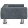 vidaXL Κρεβάτι Σκύλου Σκούρο Γκρι 50x40x26,5 εκ. Βελούδινο