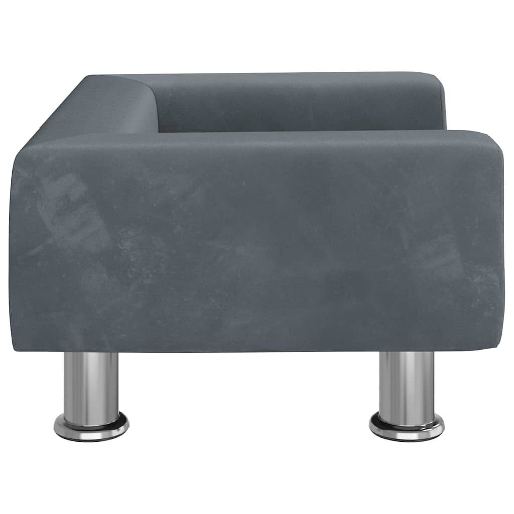 vidaXL Κρεβάτι Σκύλου Σκούρο Γκρι 50x40x26,5 εκ. Βελούδινο