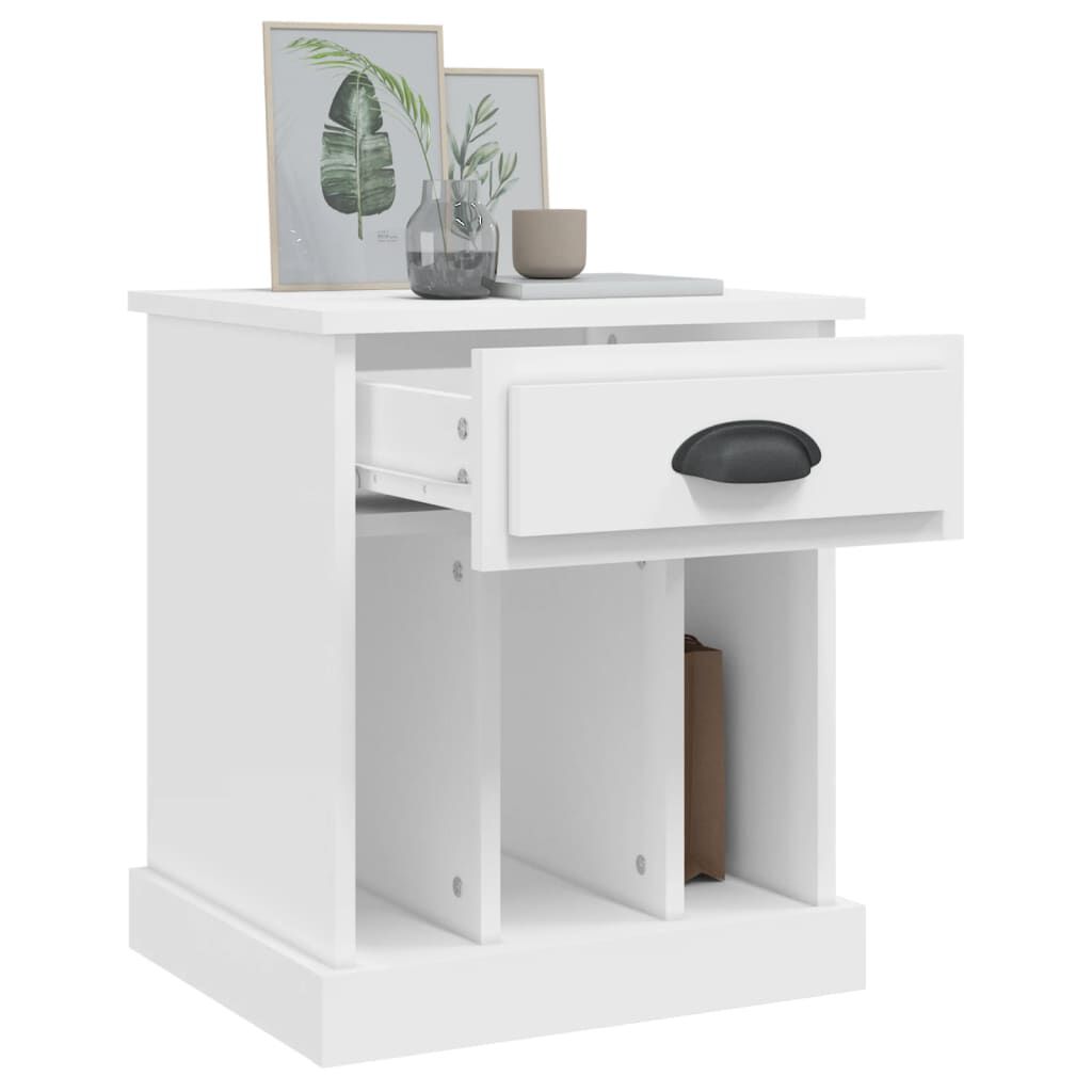 vidaXL Κομοδίνα 2 τεμ. Λευκά 43x36x50 εκ.