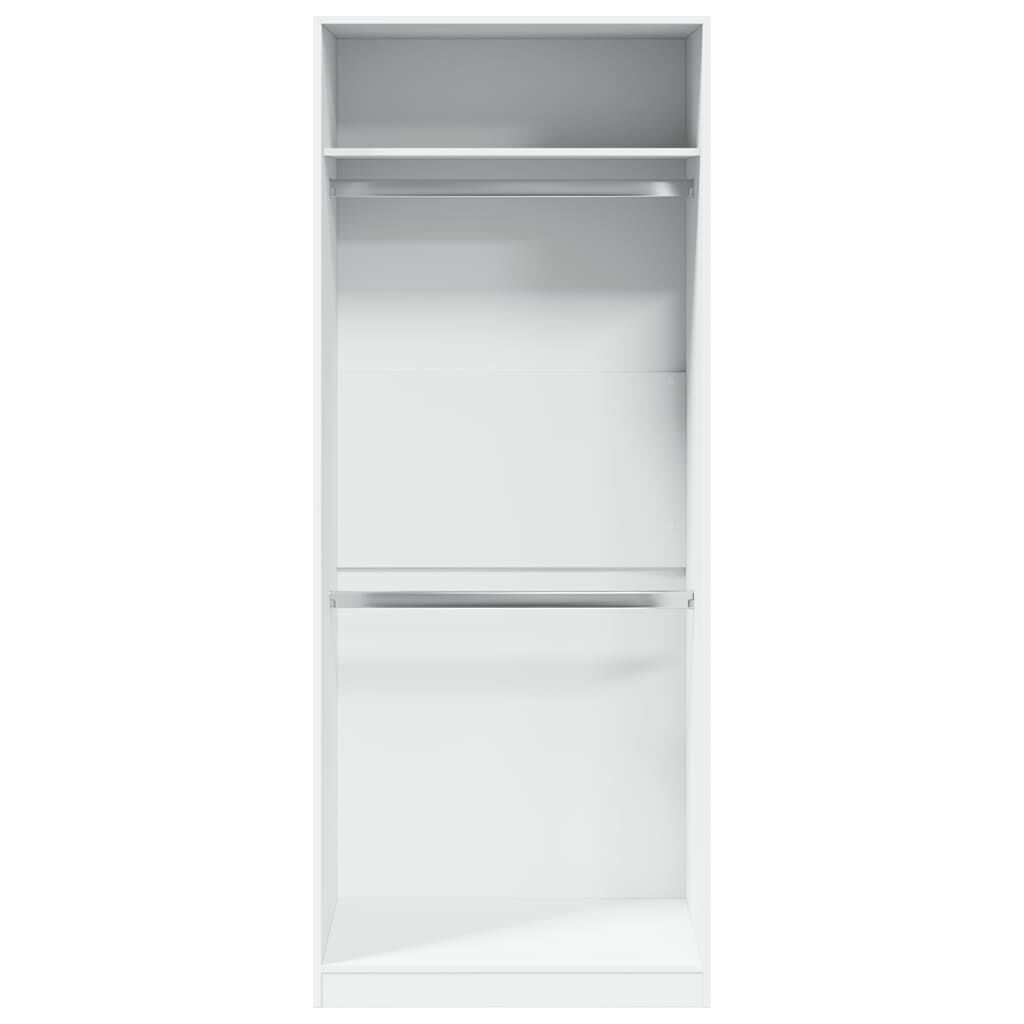 vidaXL Ντουλάπα Λευκή 80 x 50 x 200 εκ. από Επεξεργασμένο Ξύλο