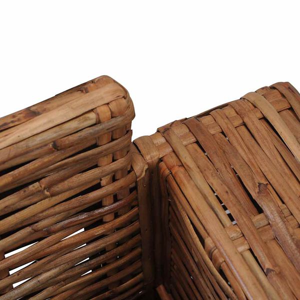 vidaXL Πολυθρόνα από Γνήσιο Ρατάν με Μαξιλάρια