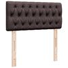 vidaXL Κρεβάτι Boxspring με Στρώμα Σκούρο Καφέ 100x200 εκ. Υφασμάτινο