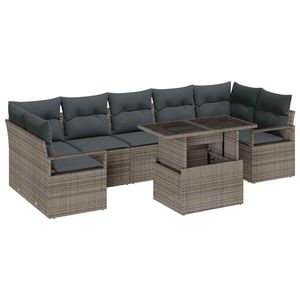 vidaXL &Sigma;&epsilon;&tau; &Kappa;&alpha;&nu;&alpha;&pi;έ &Kappa;ή&pi;&omicron;&upsilon; &mu;&epsilon; &mu;&alpha;&xi;&iota;&lambda;ά&rho;&iota; 8 pcs &Gamma;&kappa;&rho;&iota; &sigma;&upsilon;&nu;&theta;&epsilon;&tau;&iota;&kappa;ό &rho;&alpha;&tau;ά&nu;