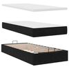 vidaXL Οθωμανικό κρεβάτι με στρώματα Μαύρο 180x200cm Velvet