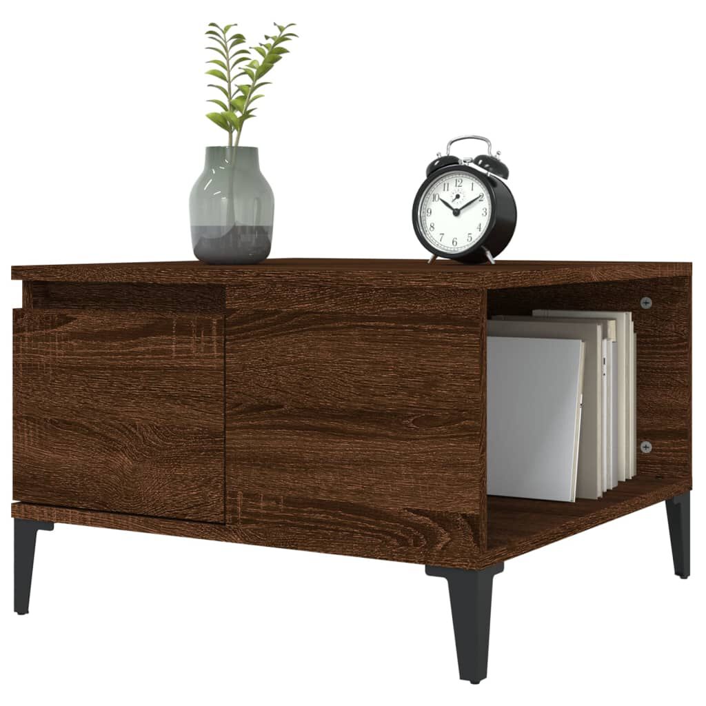 vidaXL Τραπεζάκι Σαλονιού Καφέ Δρυς 55x55x36,5 εκ. Επεξεργασμένο Ξύλο