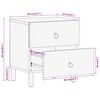 vidaXL Κομοδίνο 40 x 33 x 46 εκ. από Μασίφ Ξύλο Μάνγκο