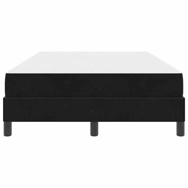 vidaXL Κρεβάτι box spring με στρώμα Μαύρο 120 x 200 cm Βελούδο