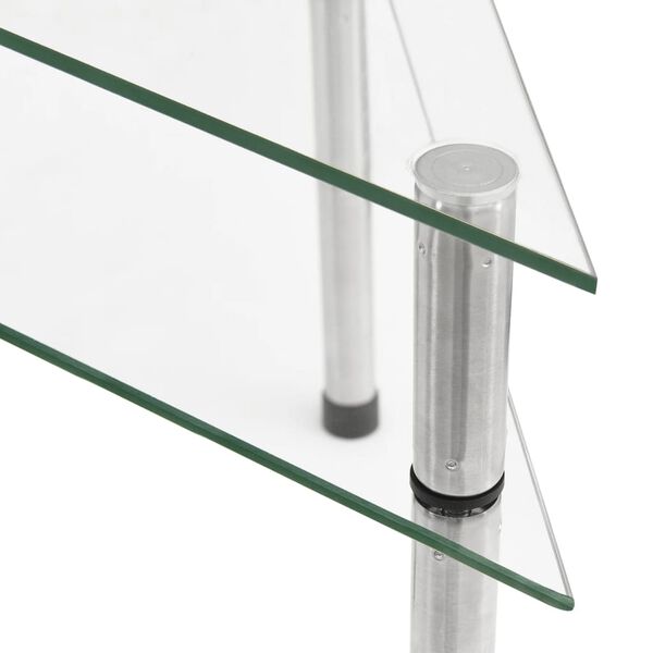 vidaXL Ραφιέρα Κουζίνας Διαφανής 49,5 x 35 x 19 εκ. από Ψημένο Γυαλί