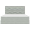vidaXL Κρεβάτι με αποθηκευτικό χώρο και LED Ανοιχτό γκρι 180 x 200 cm
