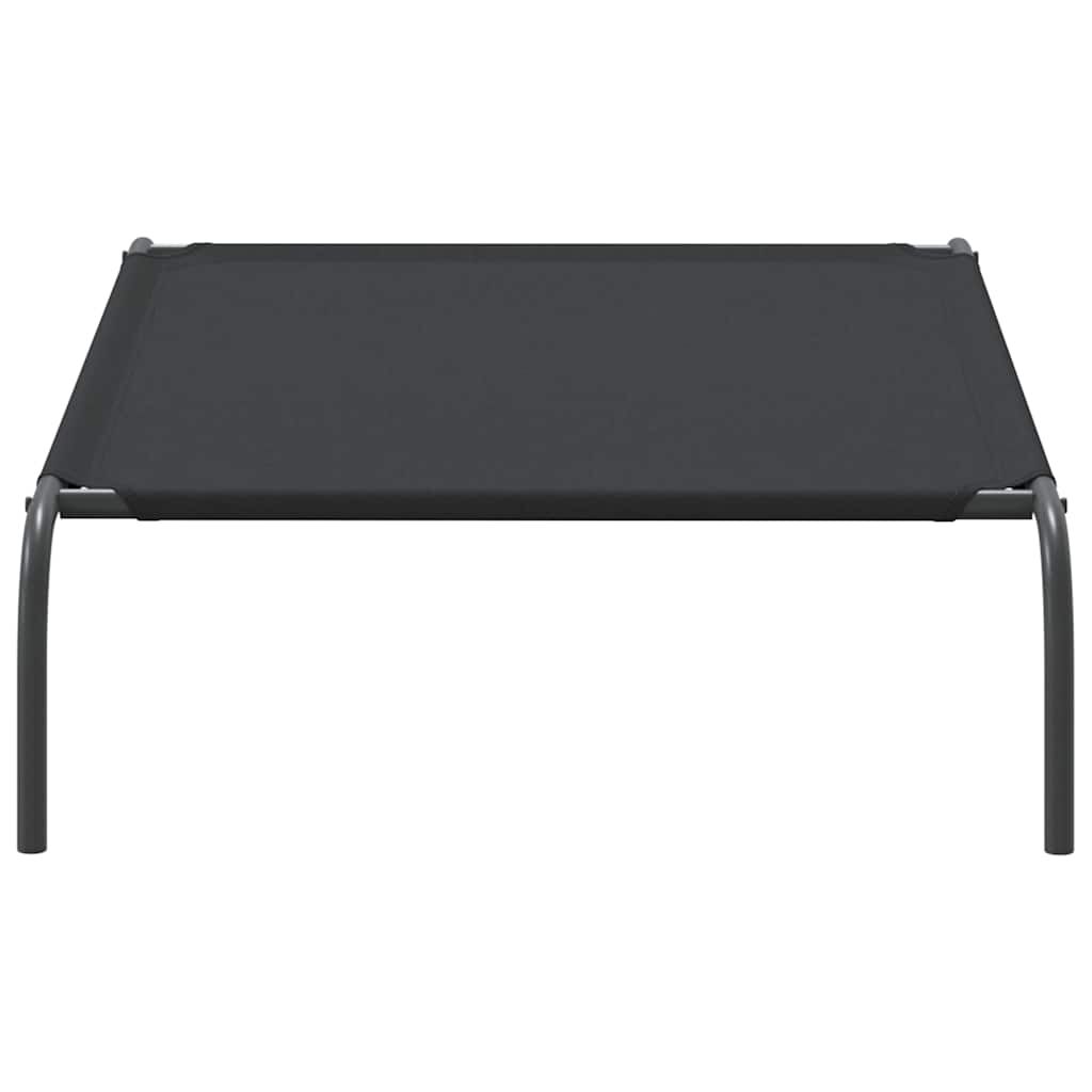 vidaXL Ανυψωμένο κρεβάτι σκύλου μαύρο 110x65x20 cm ύφασμα Οξφόρδης
