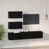 vidaXL Σετ επίπλου τηλεόρασης 4 pcs Μαύρη δρυς Επεξεργασμένο ξύλο