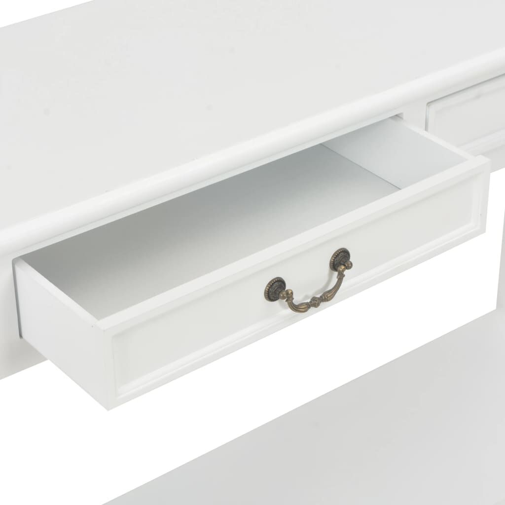 vidaXL Τραπέζι Κονσόλα Λευκό 110 x 35 x 80 εκ. Ξύλινο