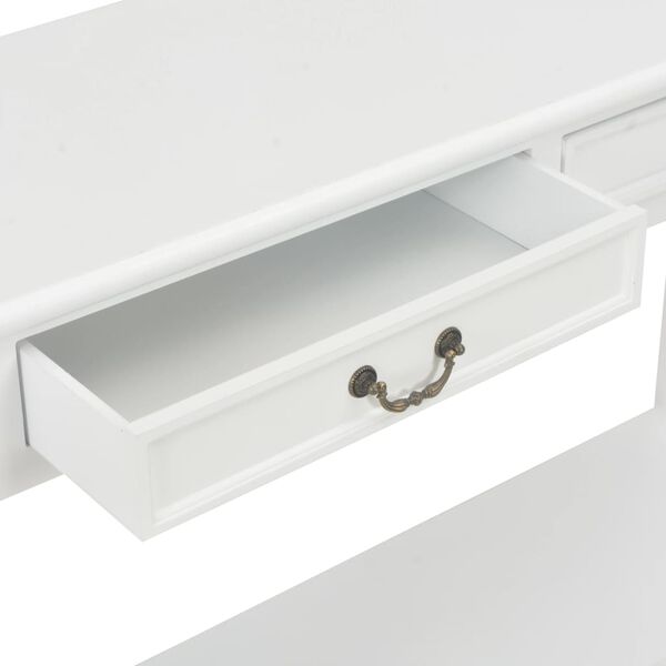 vidaXL Τραπέζι Κονσόλα Λευκό 110 x 35 x 80 εκ. Ξύλινο