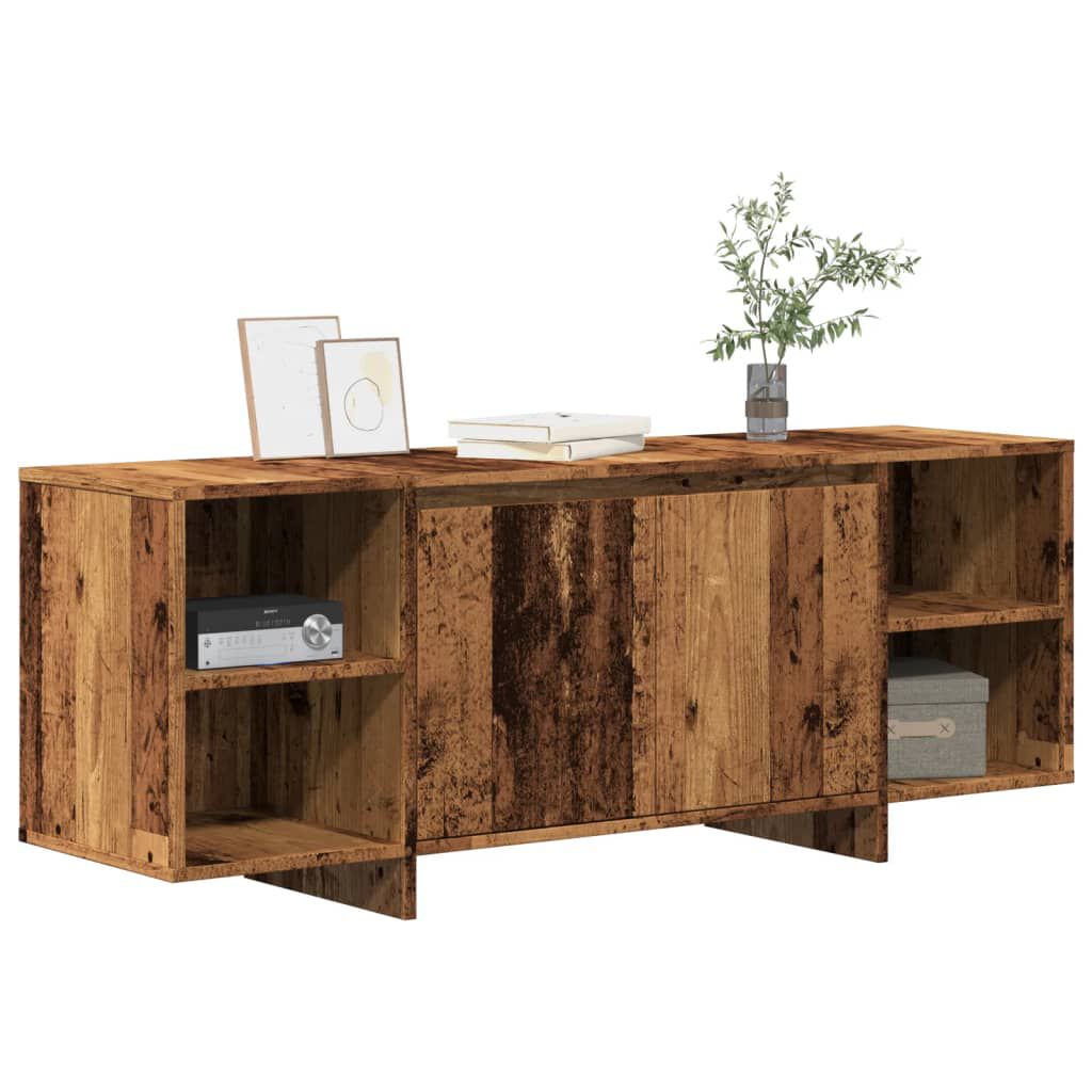 vidaXL Έπιπλο Τηλεόρασης Παλιό Ξύλο 130x35x50 εκ. από Μοριοσανίδα