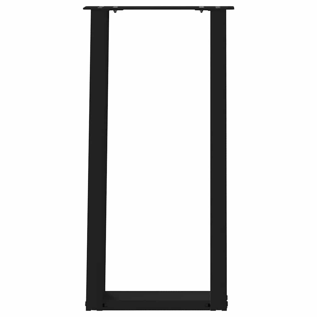 vidaXL Πόδια Κονσόλας σε Σχήμα U 2 τεμ. Μαύρο 28x(72-73) εκ. Ατσάλι