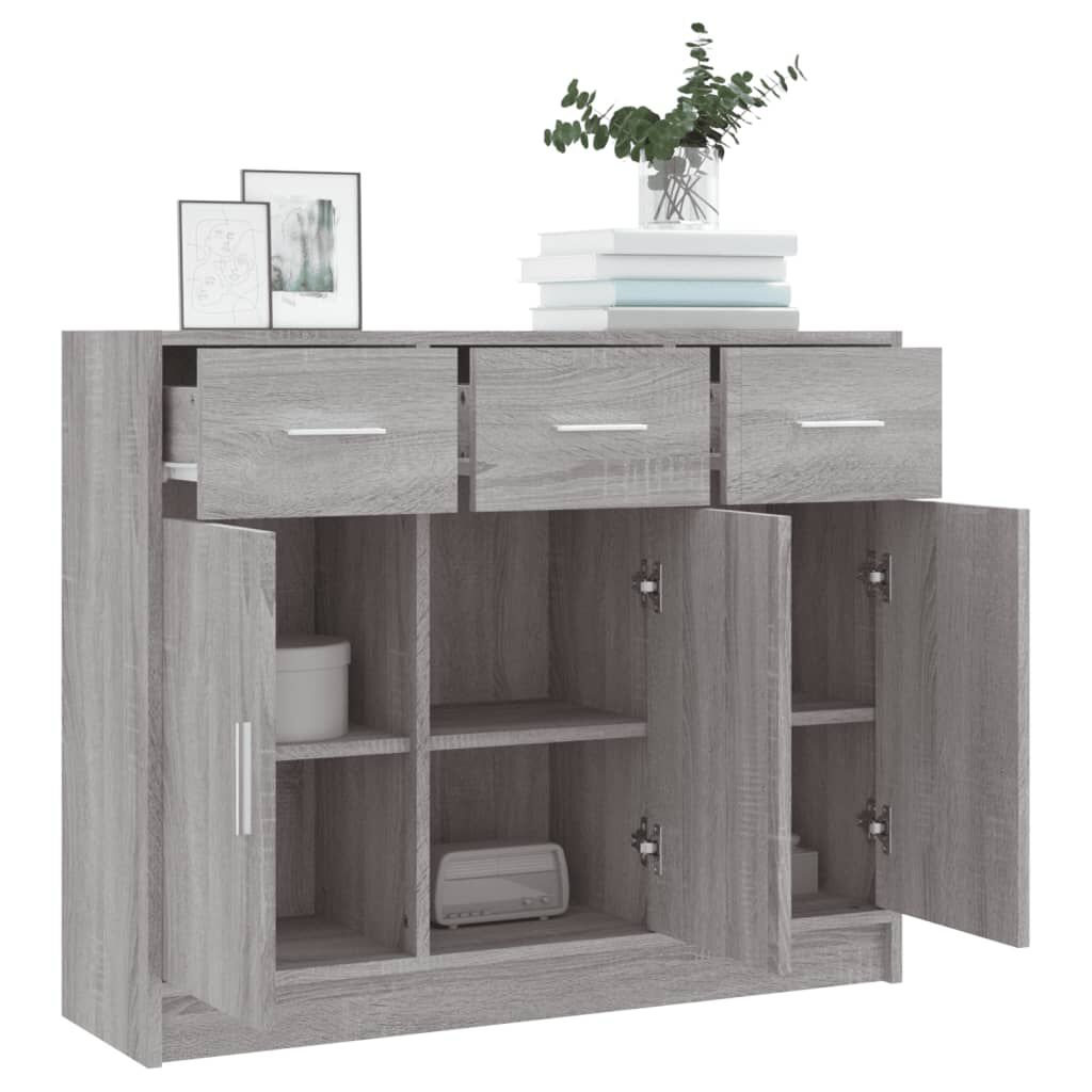 vidaXL Ντουλάπι Γκρι Sonoma 91 x 28 x 75 εκ. από Επεξεργασμένο Ξύλο