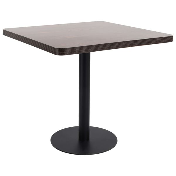 vidaXL Τραπέζι Bistro Σκούρο Καφέ 80 x 80 εκ. από MDF