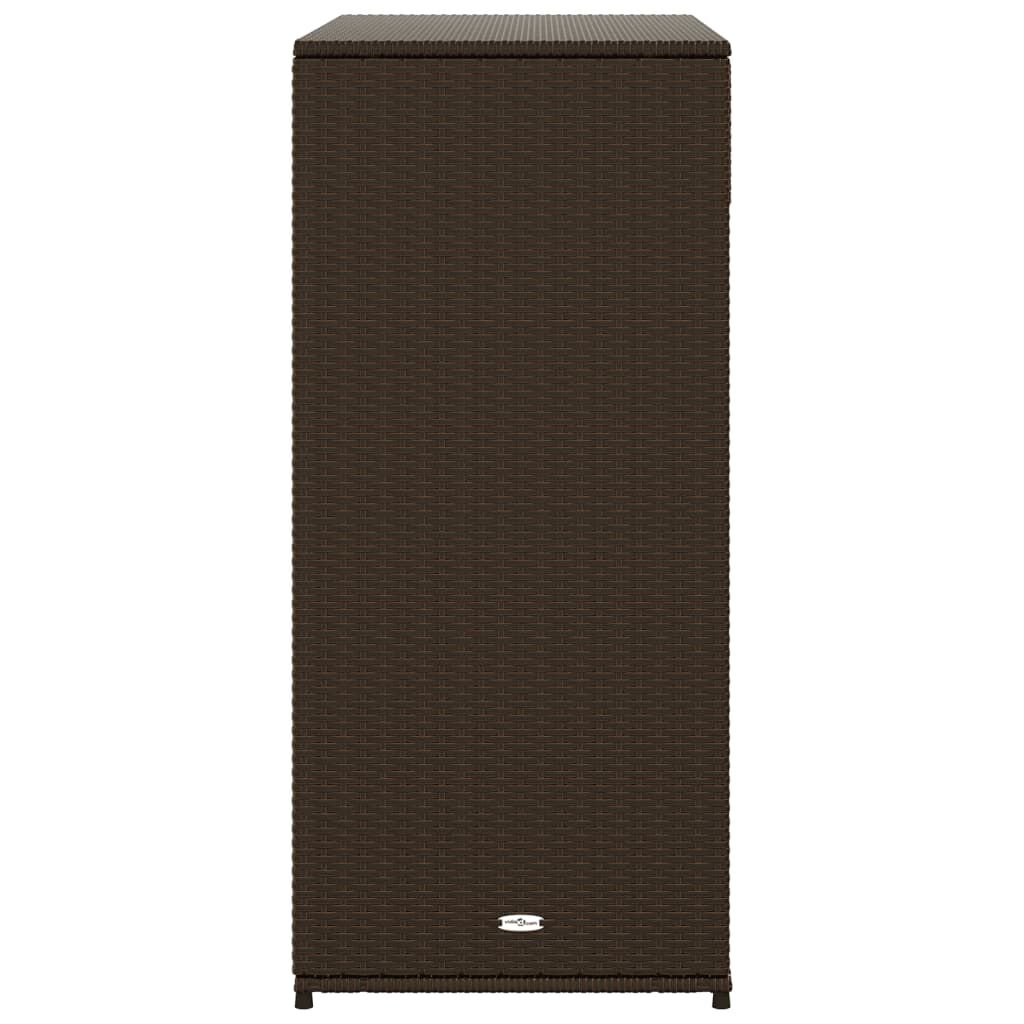 vidaXL Ντουλάπι Αποθήκευσης Κήπου Καφέ 105x55x113 εκ. Συνθετικό Ρατάν