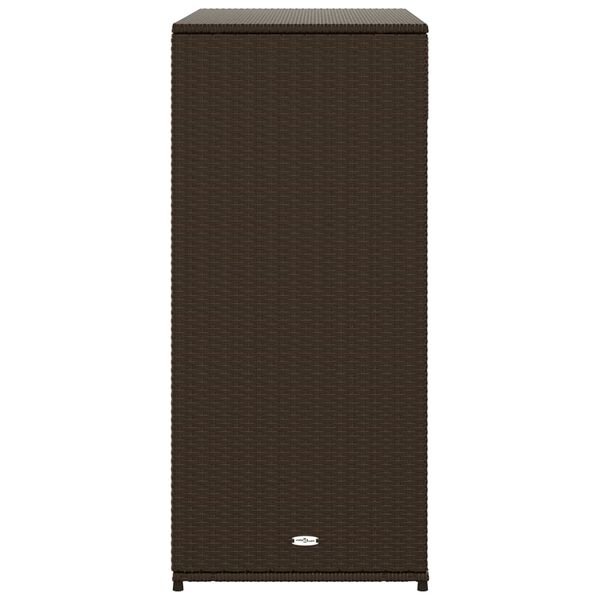 vidaXL Ντουλάπι Αποθήκευσης Κήπου Καφέ 105x55x113 εκ. Συνθετικό Ρατάν